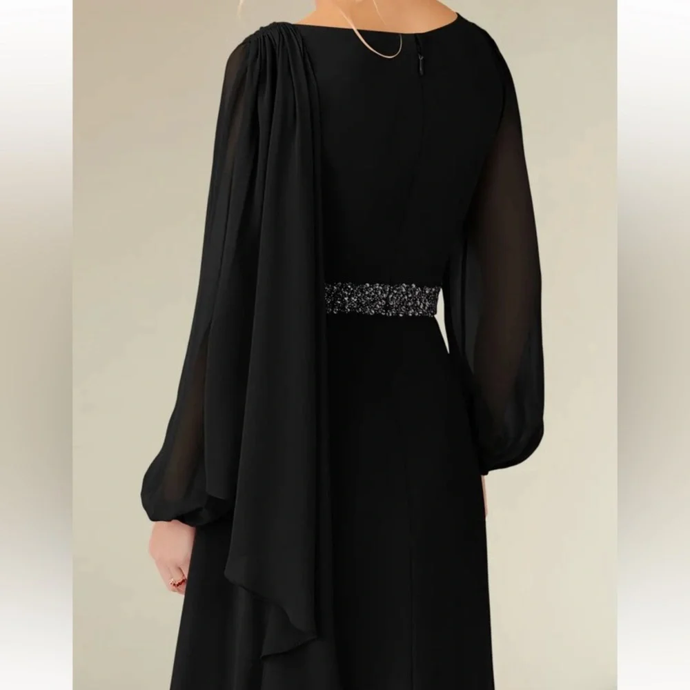 BLACK FORMAL DRESS - Picture 7 of 9